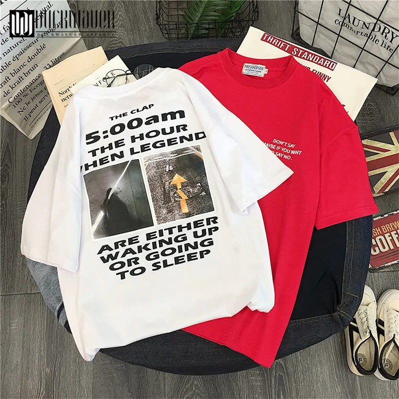 Duckwaver Для женщин Летняя футболка с буквенным принтом шикарный модный топ о