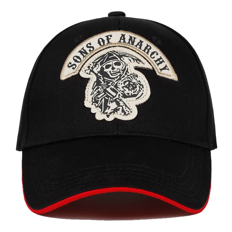 Новинка 2018 бейсболка SOA Sons of анархия Повседневная Кепка с вышивкой черепа модная