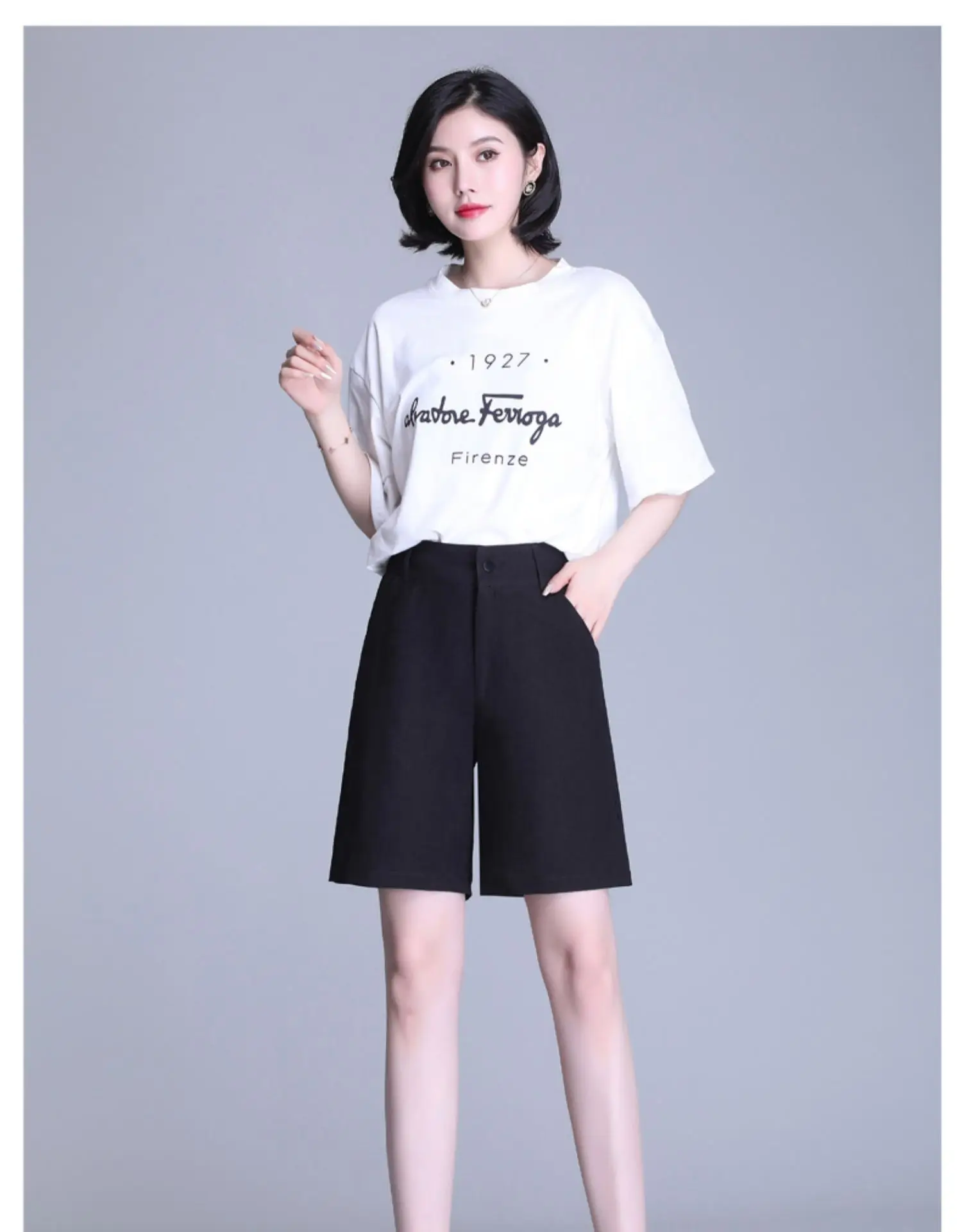

Linen Wide Leg Shorts Women Summer Plus Size High Waist Loose Casual Straight Short Pants Office Lady Soft Thin Elegant Shorts