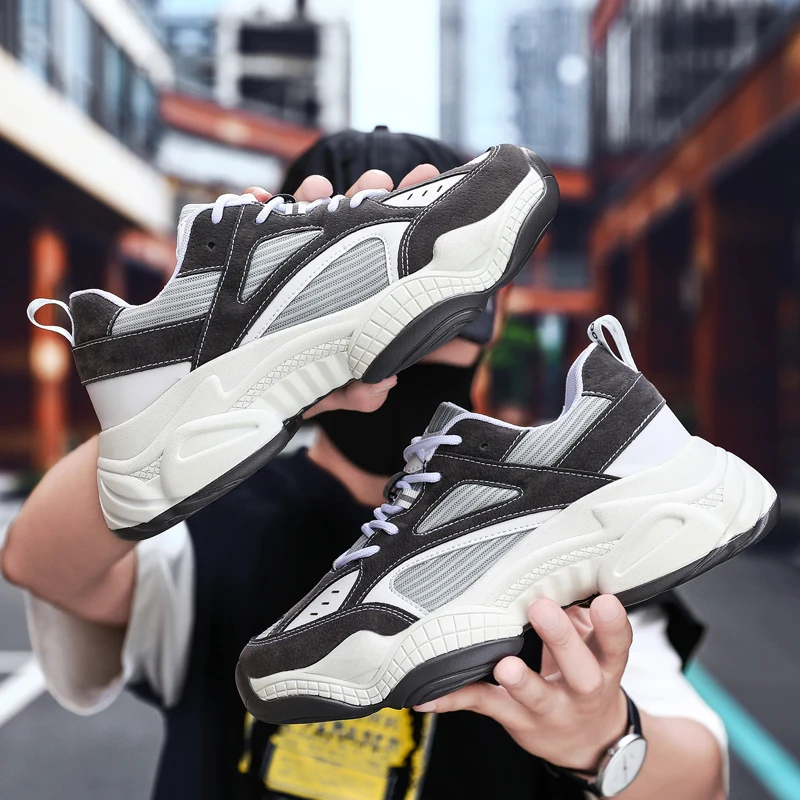 Новинка модная брендовая повседневная обувь белого цвета кроссовки мужские со