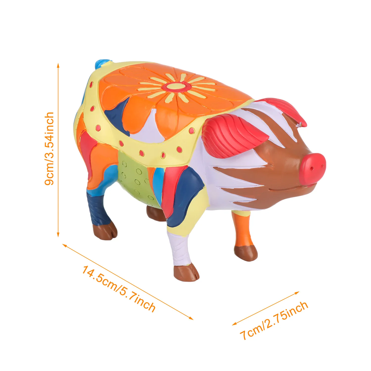Красочные животные патио полимерный стол поросенок боковой фольклорное