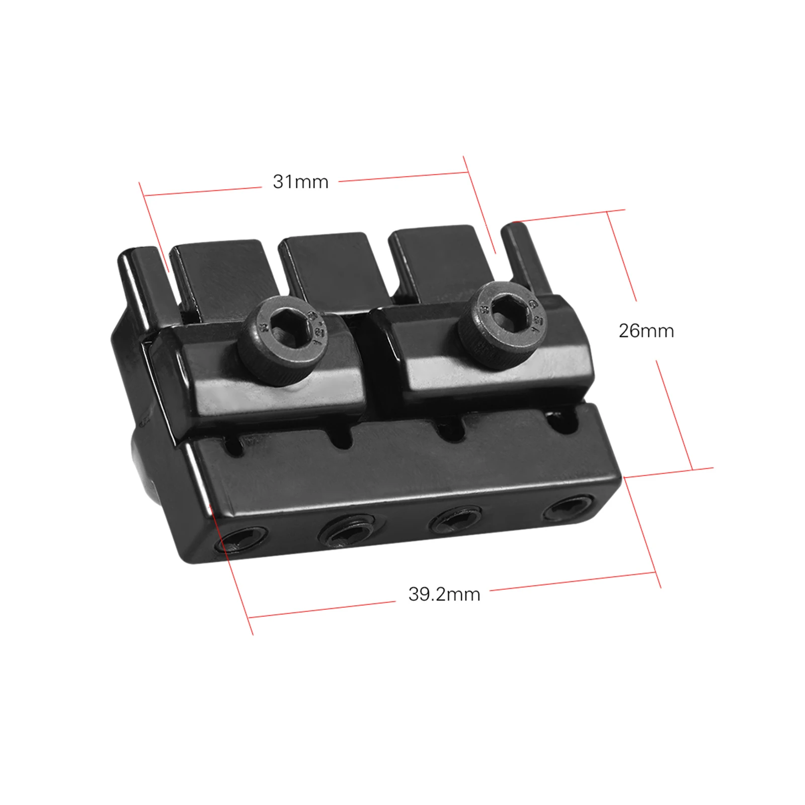 

Zinc Alloy Headless Electric Bass Tailpiece Bridge Set Fixed Hardtail Saddle 4-String Bass Accessory