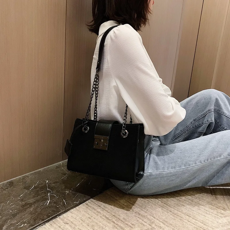 

Scrub Leather Crossbody Bags For Women 2021 Small Luxury Quality Shoulder Messenger Bag Female Travel Chain Handbags and Purses