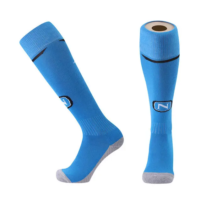 NBLS blue Спортивные носки для футбола для взрослых, детские дышащие толстые носки для бега, гольфы, компрессионные профессиональные носки для мужчин - Цвет: NBLS blue