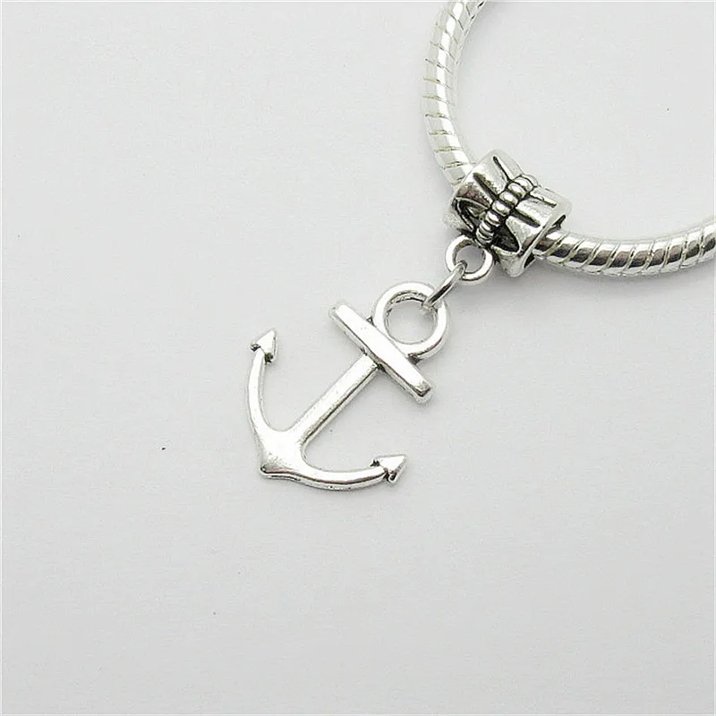 Нежный Милый Винтажный кулон с якорем 20 шт. аксессуары для изготовления женских