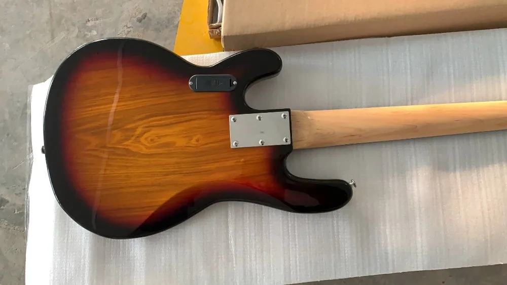 Новая+ завод+ Sunburst music man stingRay5 бас активный звукосниматель music man, электронная бас-гитара fretless гриф из черного дерева Бас-гитара
