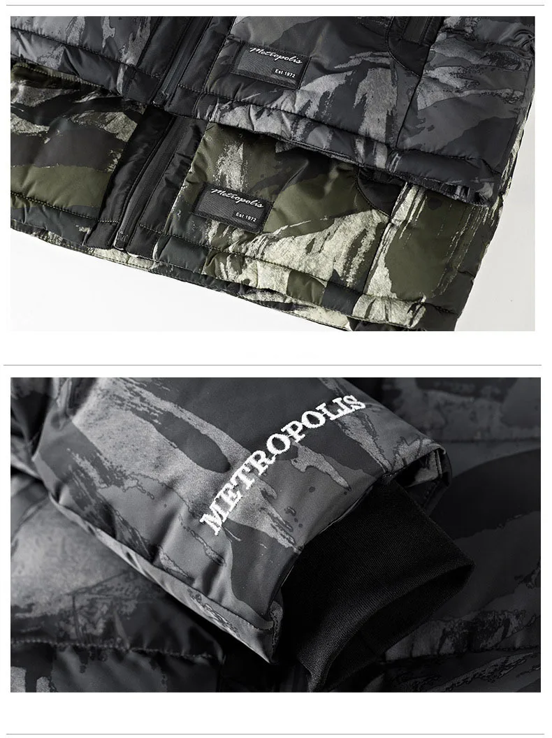 Теплая брендовая куртка размера плюс M-XXXL 4XL с подкладкой, зимняя повседневная мужская куртка, толстая Камуфляжная парка