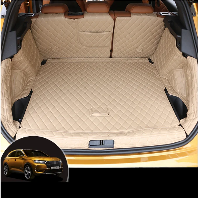 2017 leather car trunk mat cargo liner for citroen ds7 2018 2019 2020 carpet accessories interior crossback