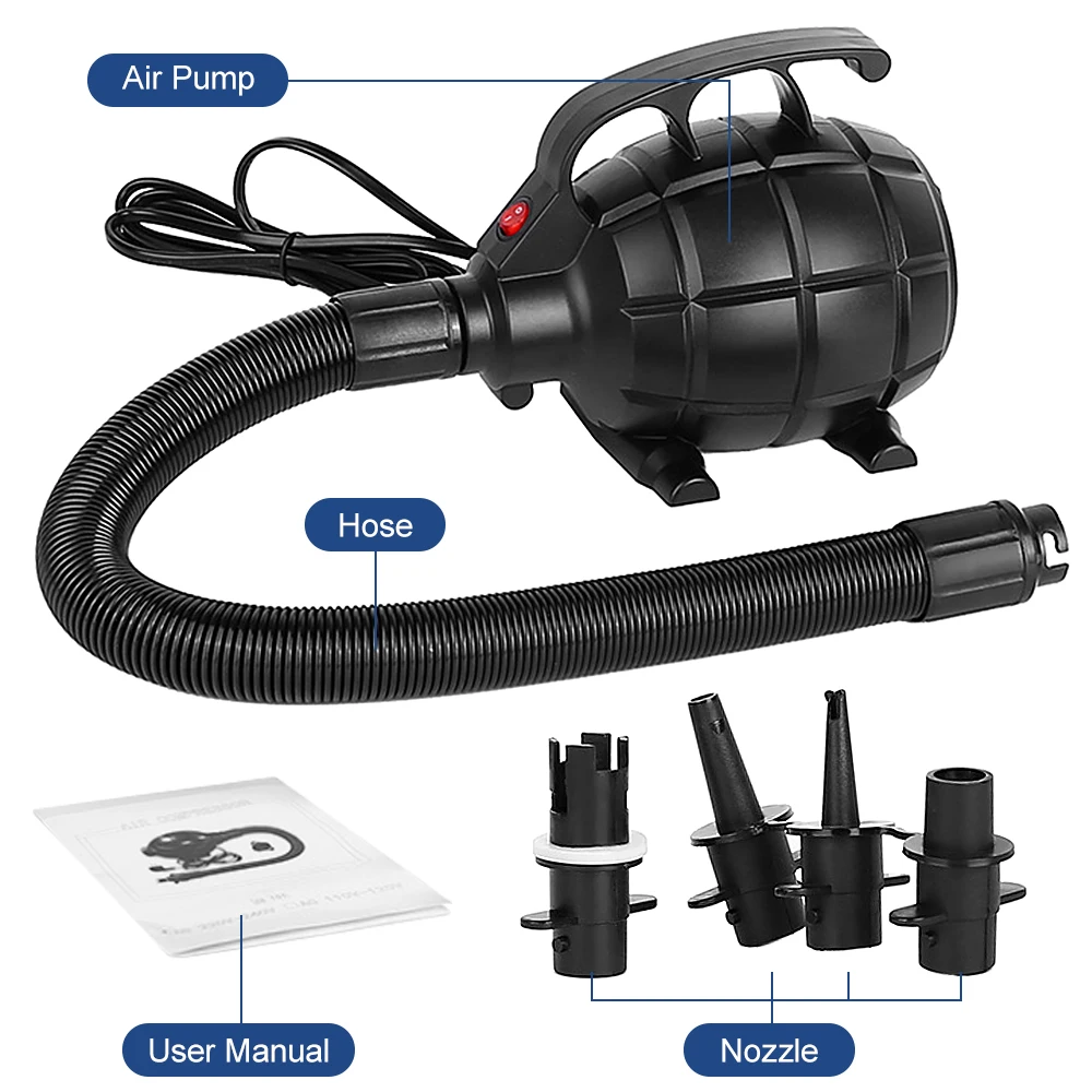 Портативный Электрический насос высокой мощности 500 Вт воздушный матрас