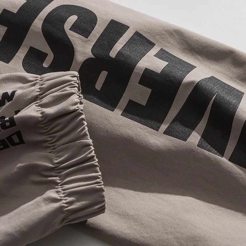 

Aolamegs Spring Fashion Sweatshirts Men Casual Solid Hoodies Letter Print Pullover Harajuku Hip Hop Streetwear Long Sleeve Tops