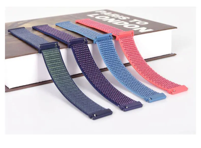Нейлоновый спортивный ремешок для часов Huami Amazfit Bip на липучке для Amazfit GTR 47 мм 42 мм Amazfit GTS Ремешки для наручных часов 20 22 мм
