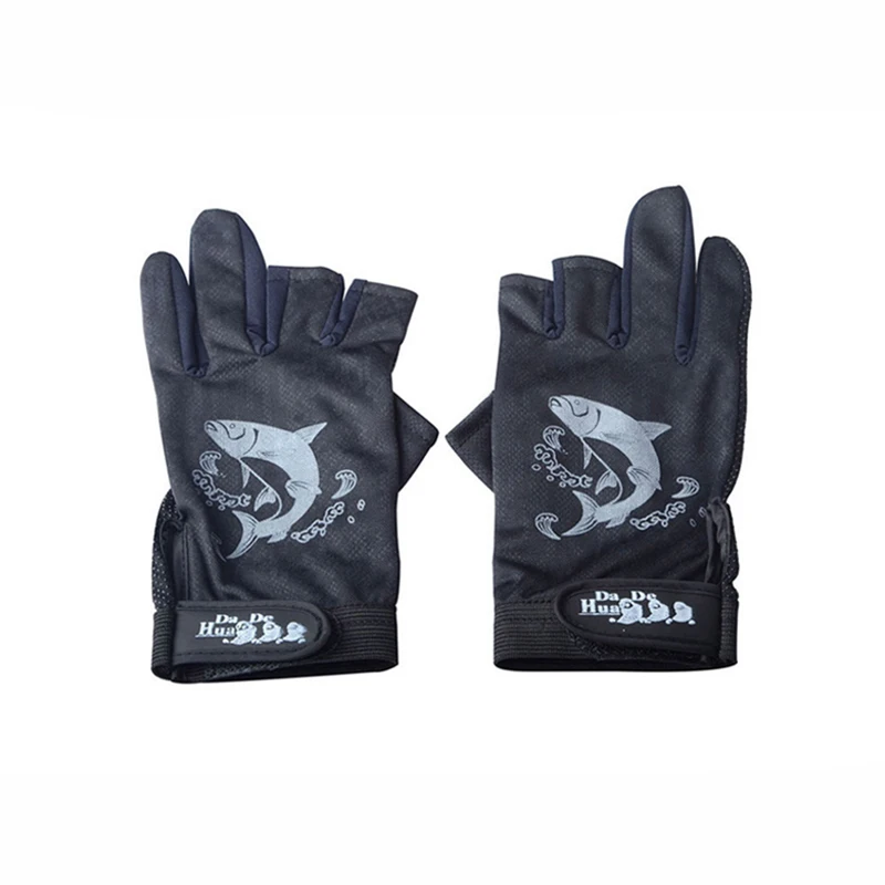 Перчатки с открытыми пальцами для мужчин и женщин дышащие Нескользящие рыбалки