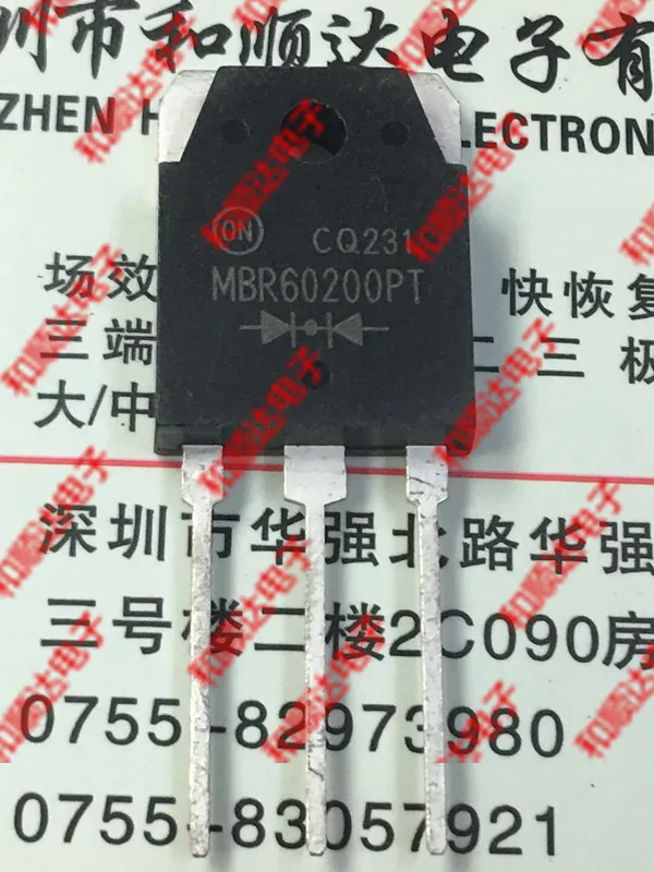 

Original New 2pcs/ MBR60200PT TO-3P 200V 60A