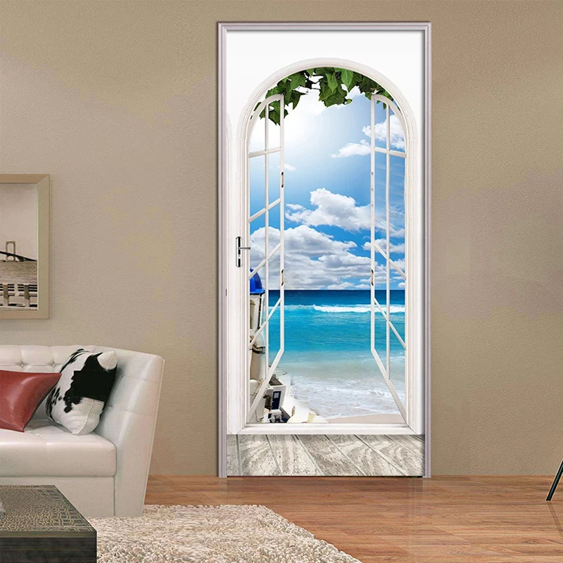 Самоклеящиеся съемные настенные 3d наклейки из ПВХ с изображением моря