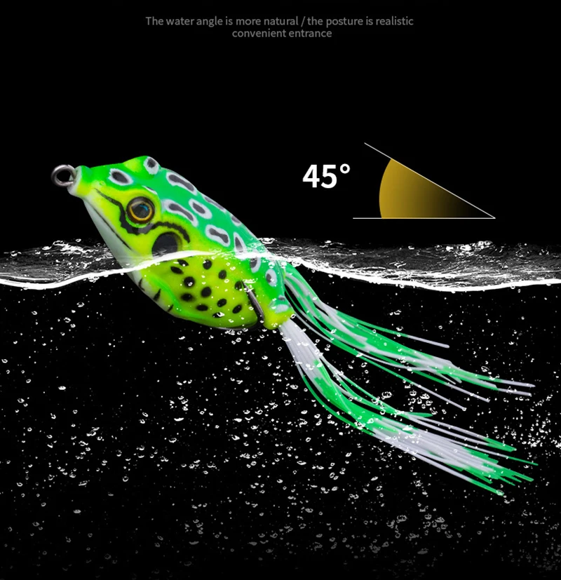 1 шт. мягкие приманки лягушки 5g 6 г 8 13 двойные крючки для воды Bionic Ray Frog