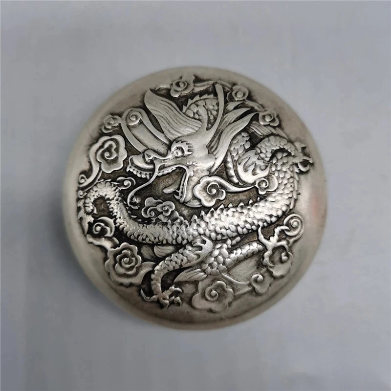 

Chinese Old Tibetan Silver Relief Double Embossed Jewelry