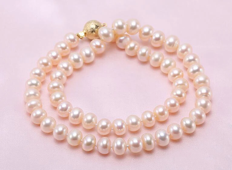 

7 мм ярко-розовое жемчужное ожерелье ручной работы круглая Золотая застежка натуральный пресноводный жемчуг женские ювелирные изделия под...