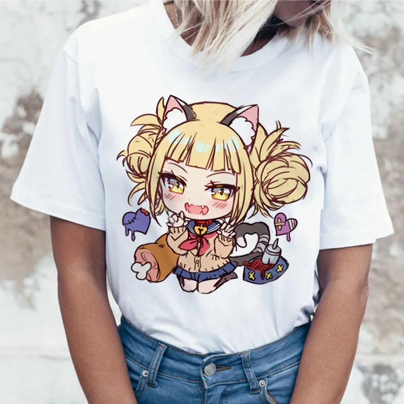 

Lus Los Sugoi Harajuku Graphic T Shirt Women My Hero Academia Anime Senpai T-shirt Hentai Himiko Toga Tshirt women clothing