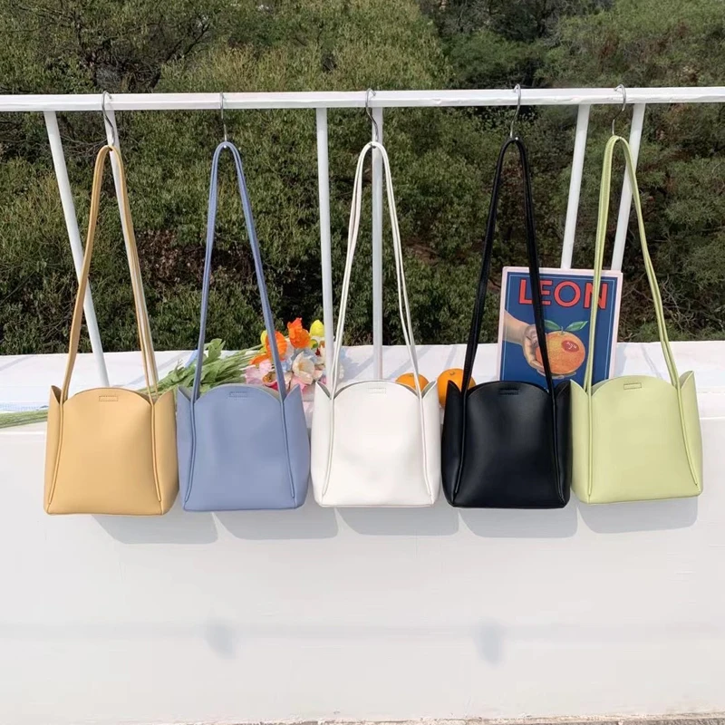 

Новинка 2021, женская сумка карамельных цветов, Женская мини сумка-мешок из высококачественной искусственной кожи, молодежная сумка на плечо ...