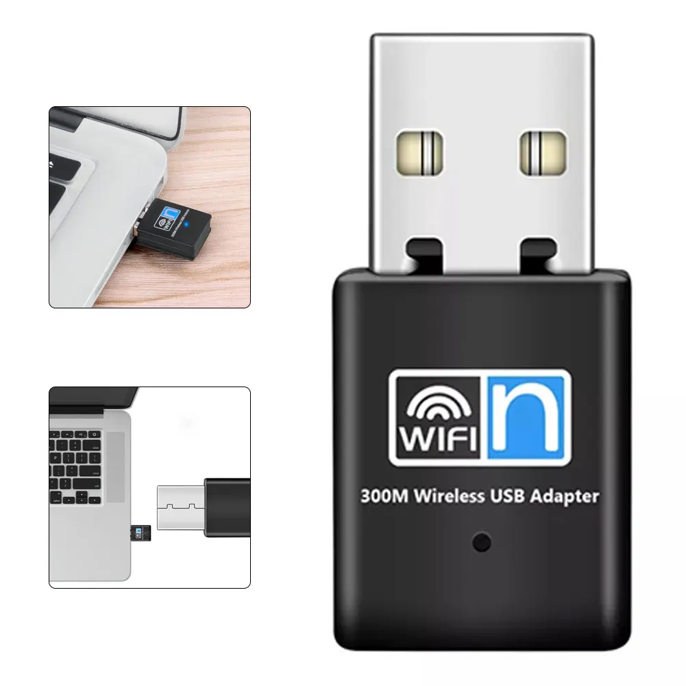 USB WiFi адаптер 300 Мбит/с Беспроводной Мини для ПК Wi-Fi приемник Mini Интернет Dongle