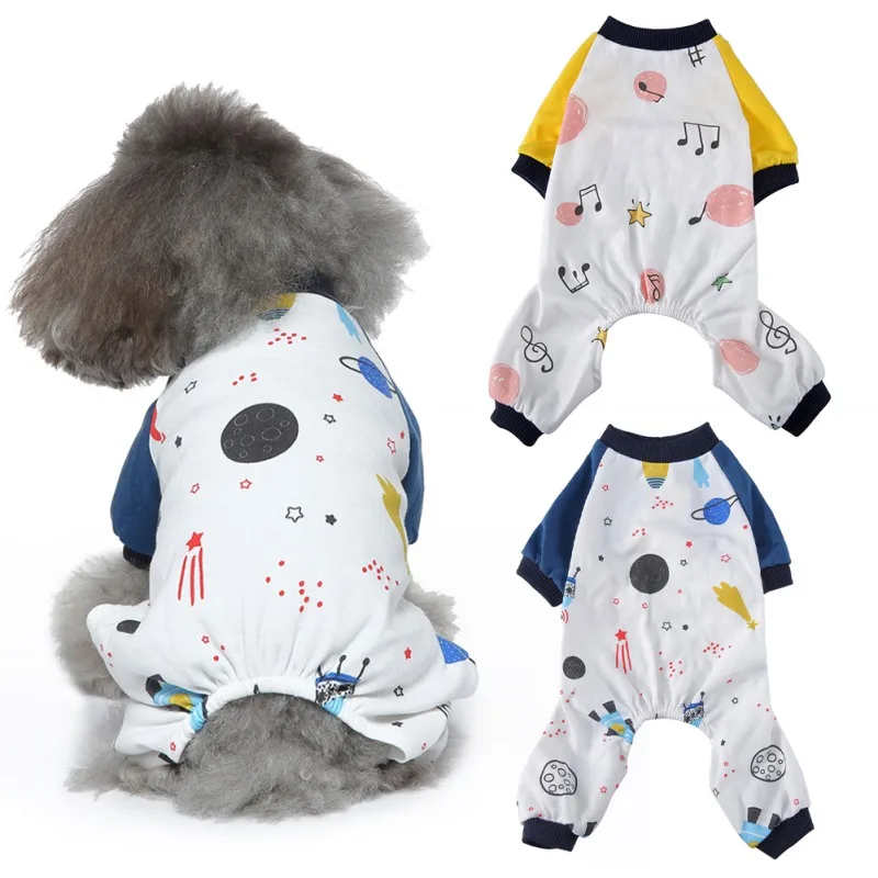

Puppy Dog Pajamas Cotton Pet Body Suit Cats Jumpsuits Cozy Apparel Dogs Pjs Small Canine Jammies Nightshirt