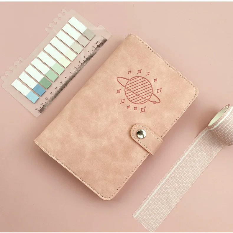 

2021 New Girl Heart Loose-leaf Hand Book Set Notebook Cute Original Ins Wind Small Fresh Hand Book journal weekly planner
