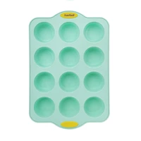 new fashion silicone muffin pans non stick silicone cupcake molds reusable large baking cake pan with metal internal support