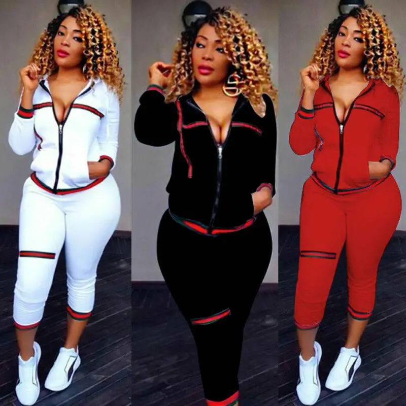 Женский осенне-зимний спортивный костюм из 2 предметов толстовки Свитшот в