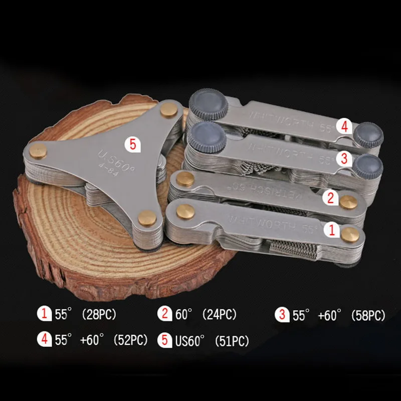 Измерительный прибор двухголовочный метрический для измерения шага резьбы