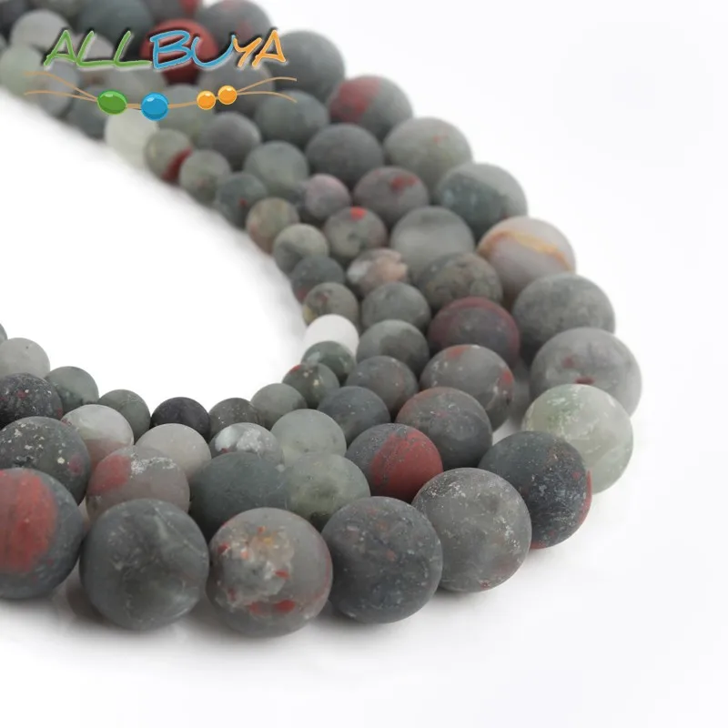 Высококачественные Натуральные матовые африканские бусины в форме крови для