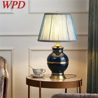 wpd ceramic table lamps brass desk light modern home decoration for living room dining room bedroom