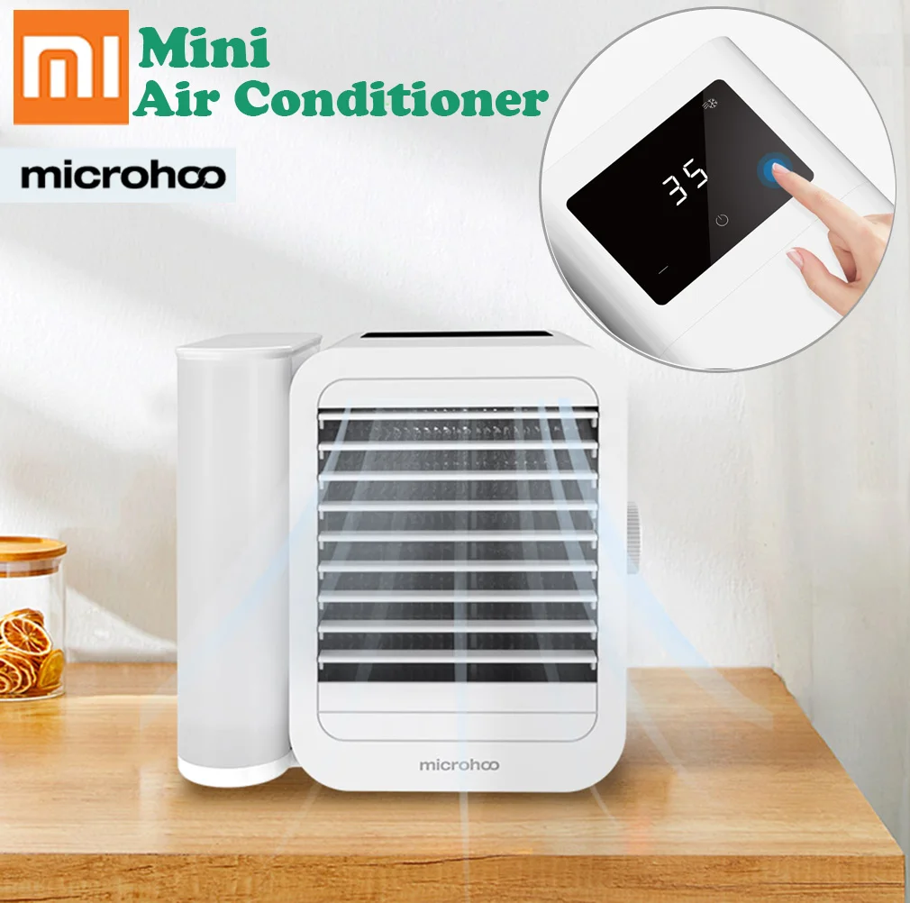 

Newest Xiaomi Microhoo 3 In 1 Mini Air Conditioner Water Cooling Fan Touch Screen Timing Artic Cooler Humidifier Bladeless Fan