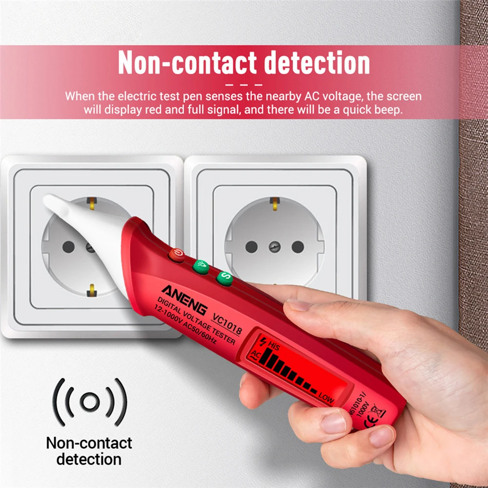 ANENG VC1018 Voltage Current Meter Ammeter Detector Non-contact Electric Tools Sensor Digital AC Tester Pen | Инструменты