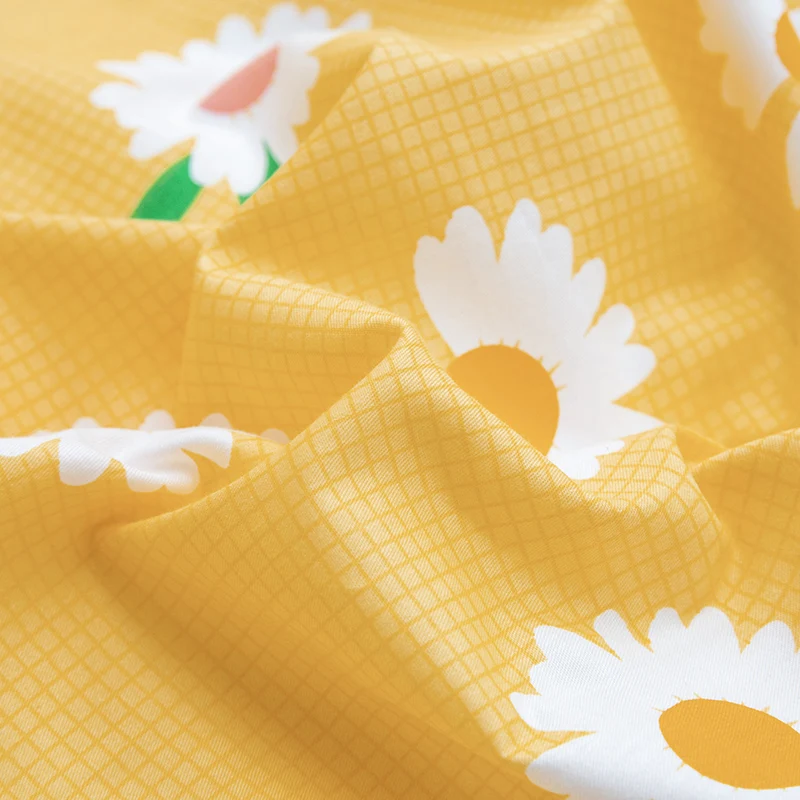 Односпальный бархатный комбинезон с маргаритками 100% хлопок и хрустальный бархат