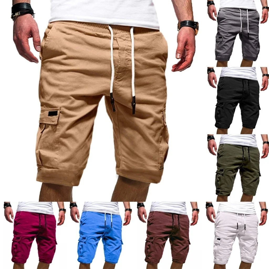 

2022 Summer Men Military Cargo Shorts New Jogger Solid Short pants