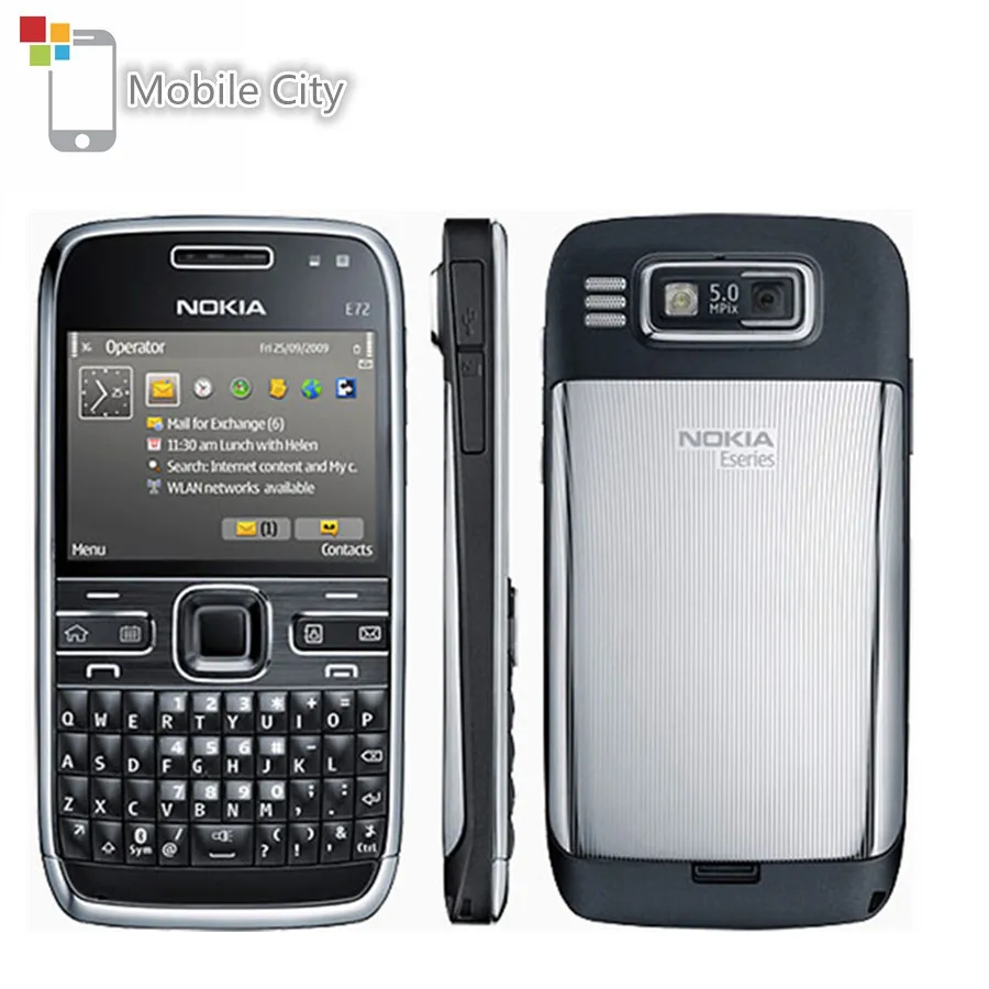 Разблокированный Мобильный телефон Nokia E72 3G Wi Fi 5 Мп английский русский арабский