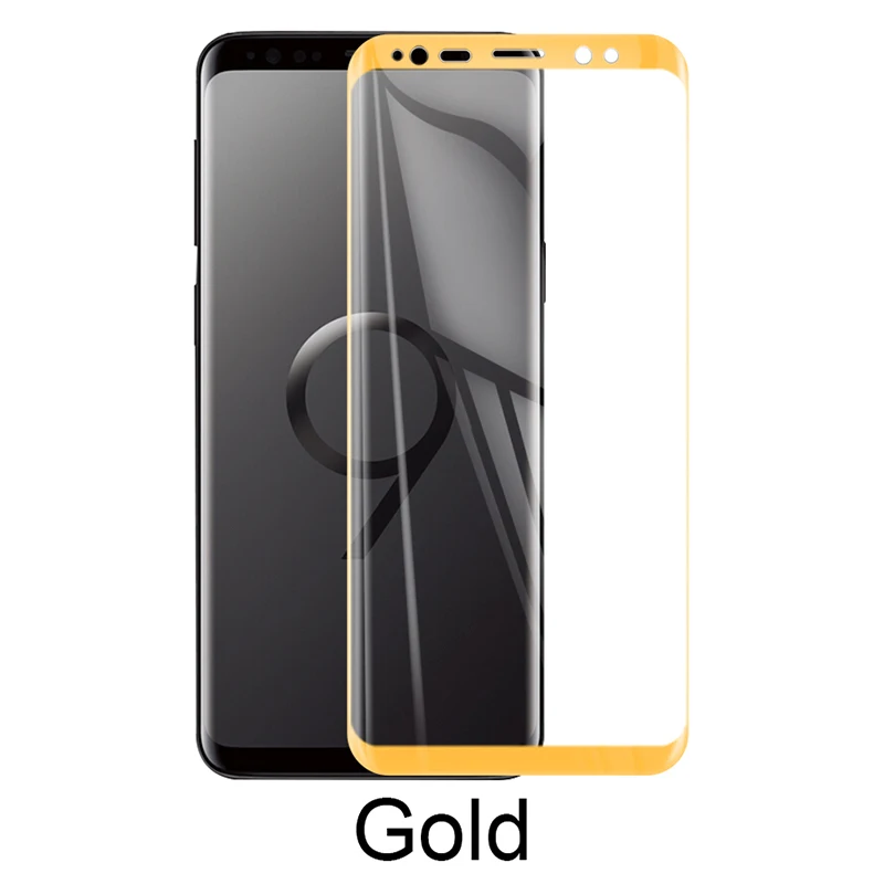 Gold 99D изогнутое закаленное стекло для samsung Galaxy S8 S9 Plus Note 8 9 S6 S7 Edge Защитная пленка для экрана для samsung Galaxy S8 S9 стекло - Цвет: Gold