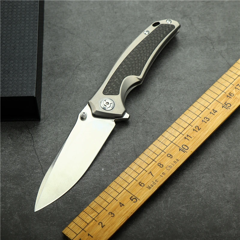 

Folding Knife Camping Portable Survival Hunting Knife S35VN Blade Titanium Alloy handle Sharp EDC Outdoor Self Defense Tool