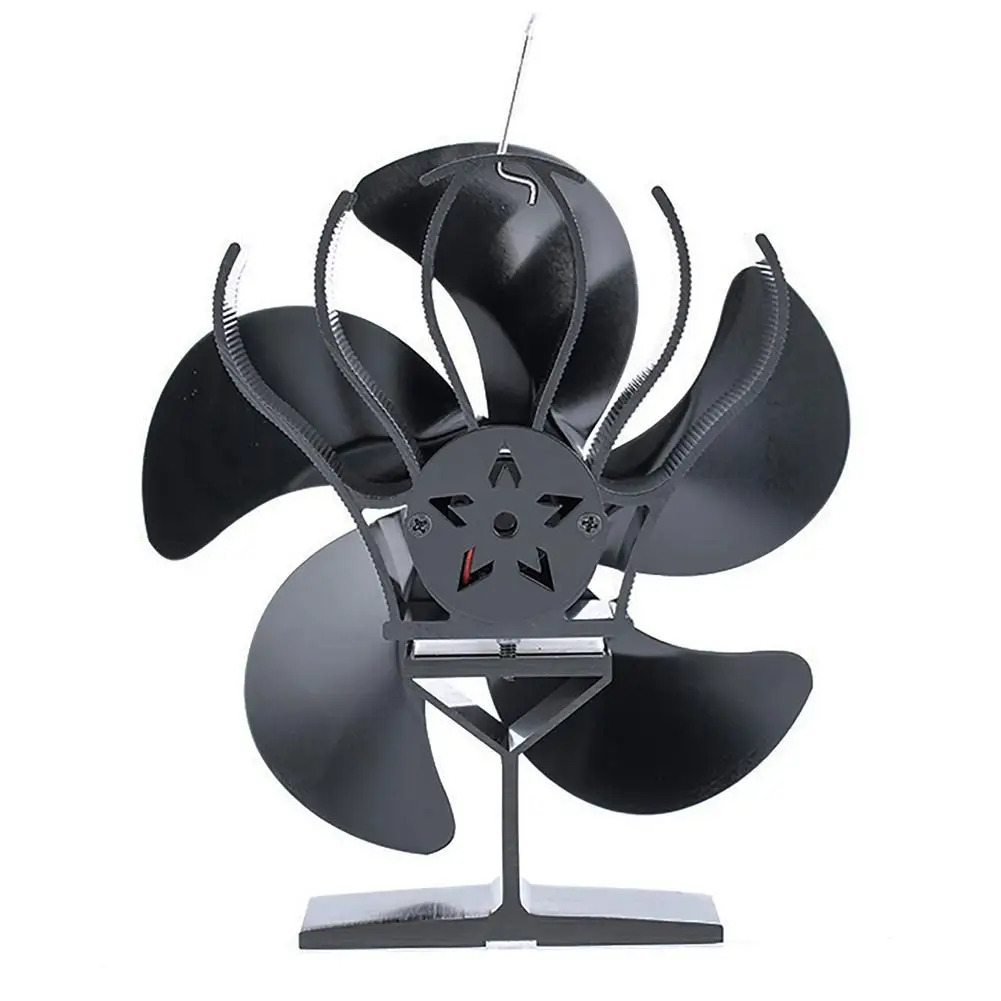 Вентилятор для дровяной плиты с 6 лопастями бесшумный питанием от нагрева