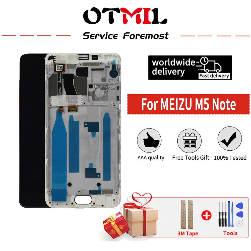 5 &quotоригинал для Meizu M5 NOTE M621H M621M M621Q M621C ЖК дисплей с рамкой сенсорный экран