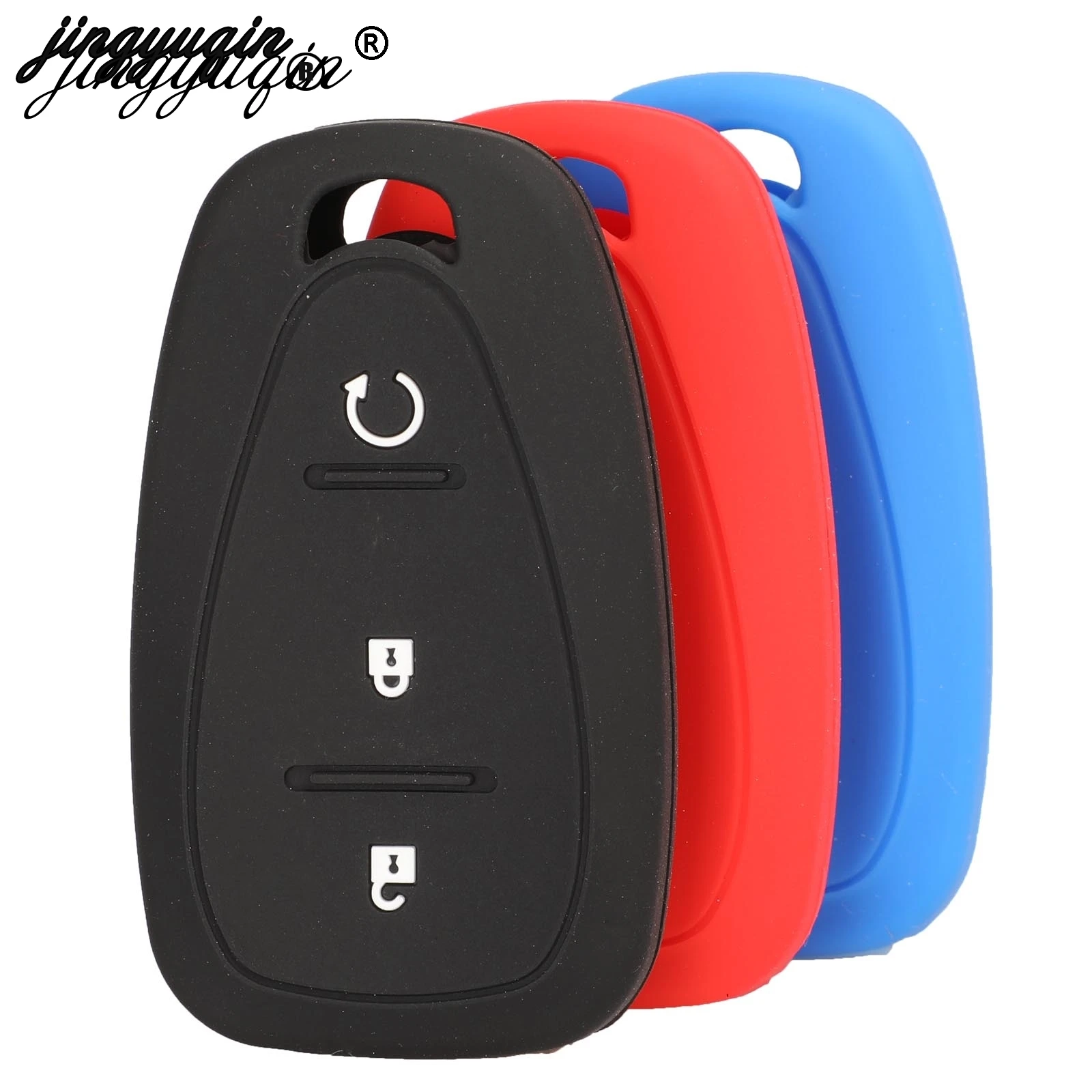 Jingyuqin 3 кнопки для Chevrolet Spark Equinox Cruze Trax Malibu Verano Traverse силиконовый чехол ключей с
