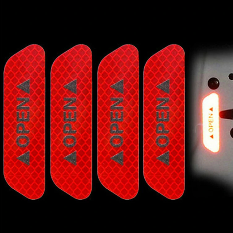 

Warning Mark Reflective Tape Car Door Stickers for toyota corolla hyundai creta lada priora skoda rapid citroen c4 kia ix25 vw