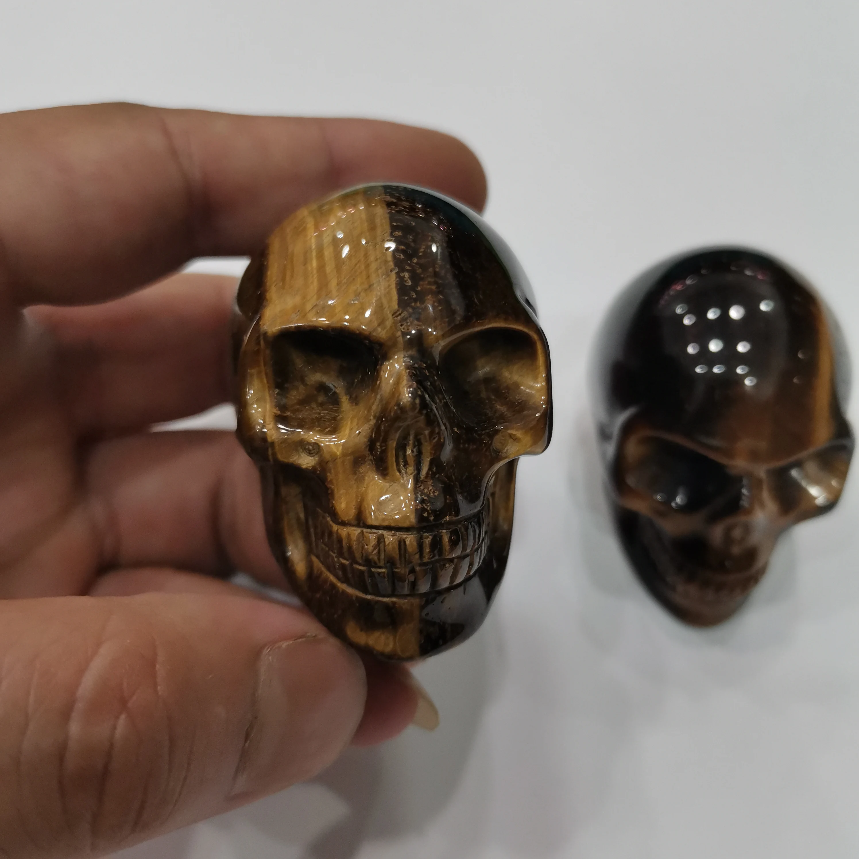 Натуральный оригинальный полированный камень с желтым тигровым глазом золотой и