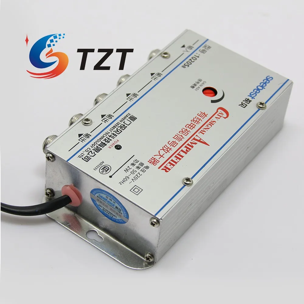 TZT SB-1020S8 4way CA ТВ усилитель сигнала спутниковый кабель ТВ разделитель усилителя сигнала Усилитель CA tv 20DB
