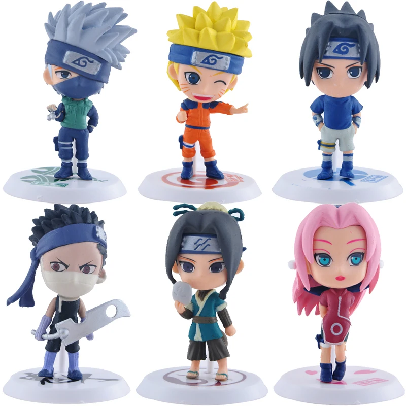 

1PC Uzumaki Naruto Shippuden Anime PVC Action Figure Hatake Kakashi Q Version Model Naruto Statue Collectible Toy Figma Gifts