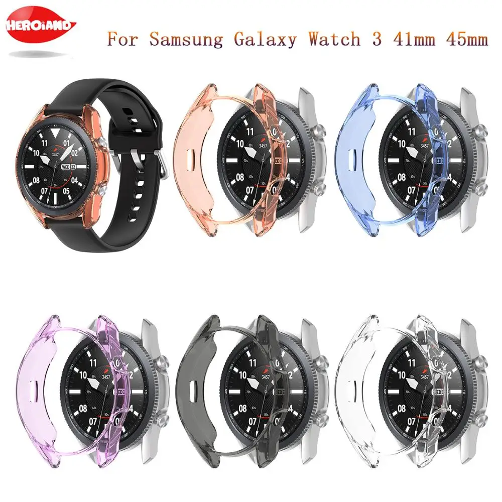 Мягкий защитный чехол из ТПУ для Samsung Galaxy Watch 3 45 мм 41 Силиконовая Защитная крышка
