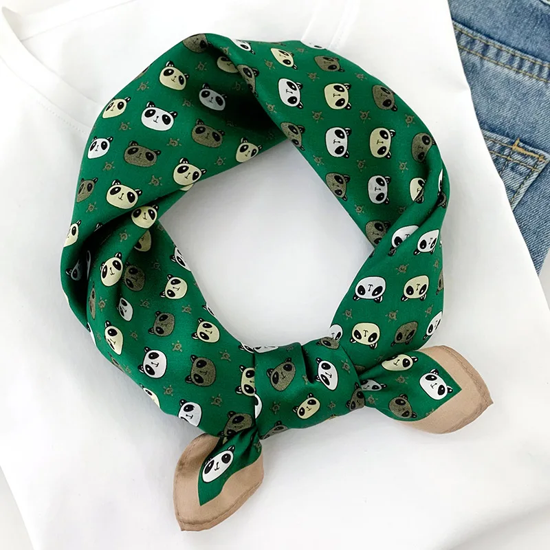 Дизайнерский квадратный шарф 2022 из 100% натурального шелка с животным принтом