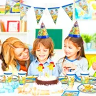 Покемон мальчик девочка на день рождения Пикачу аниме фигурка детская Праздничная посуда одноразовая столовая посуда детский подарок