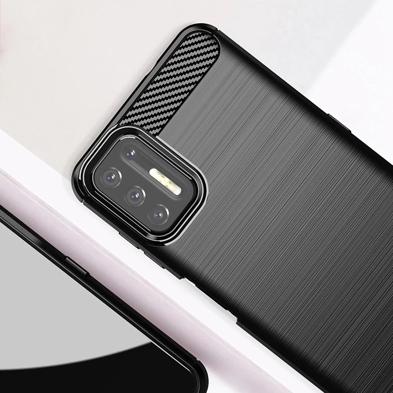 

Suitable for Moto G9 Plus Mobile Phone Case Silicone Protective Sleeve Brushed Carbon Fiber Protective Soft Case