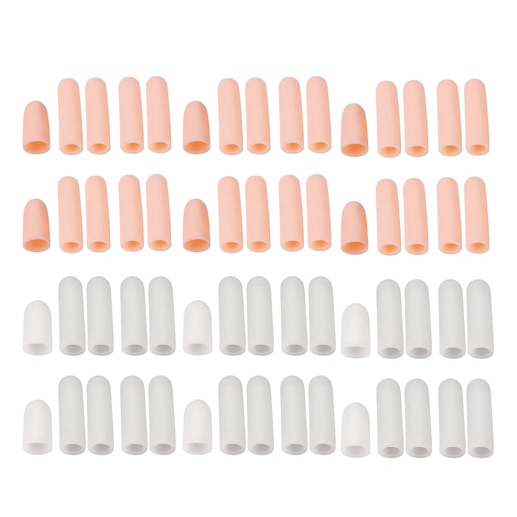 

60x Gel Toe Thumb Cap Finger Fingertips Protector Pads Blister Pain Relief